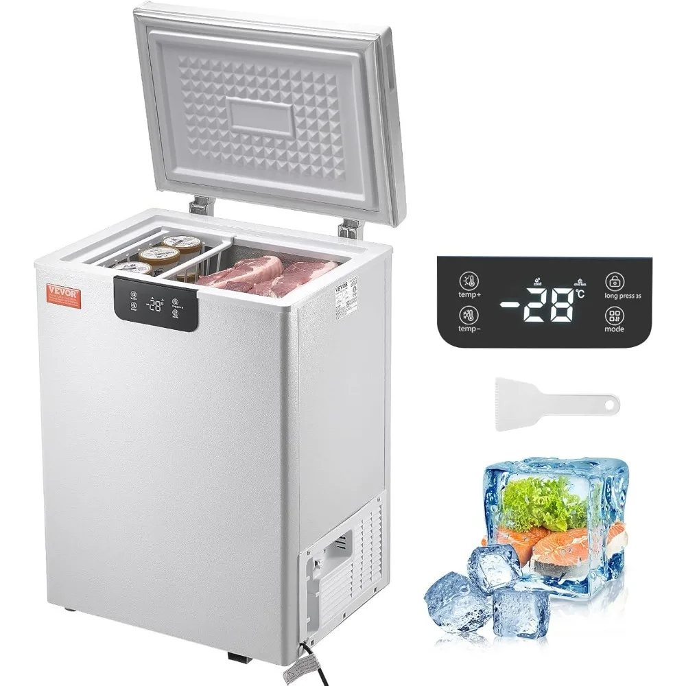 

Chest Freezer, 2.22 Cu.ft / 63 L , Free Standing Top Open Door, Adjustable Thermostat, Energy Saving & Low Noise, White