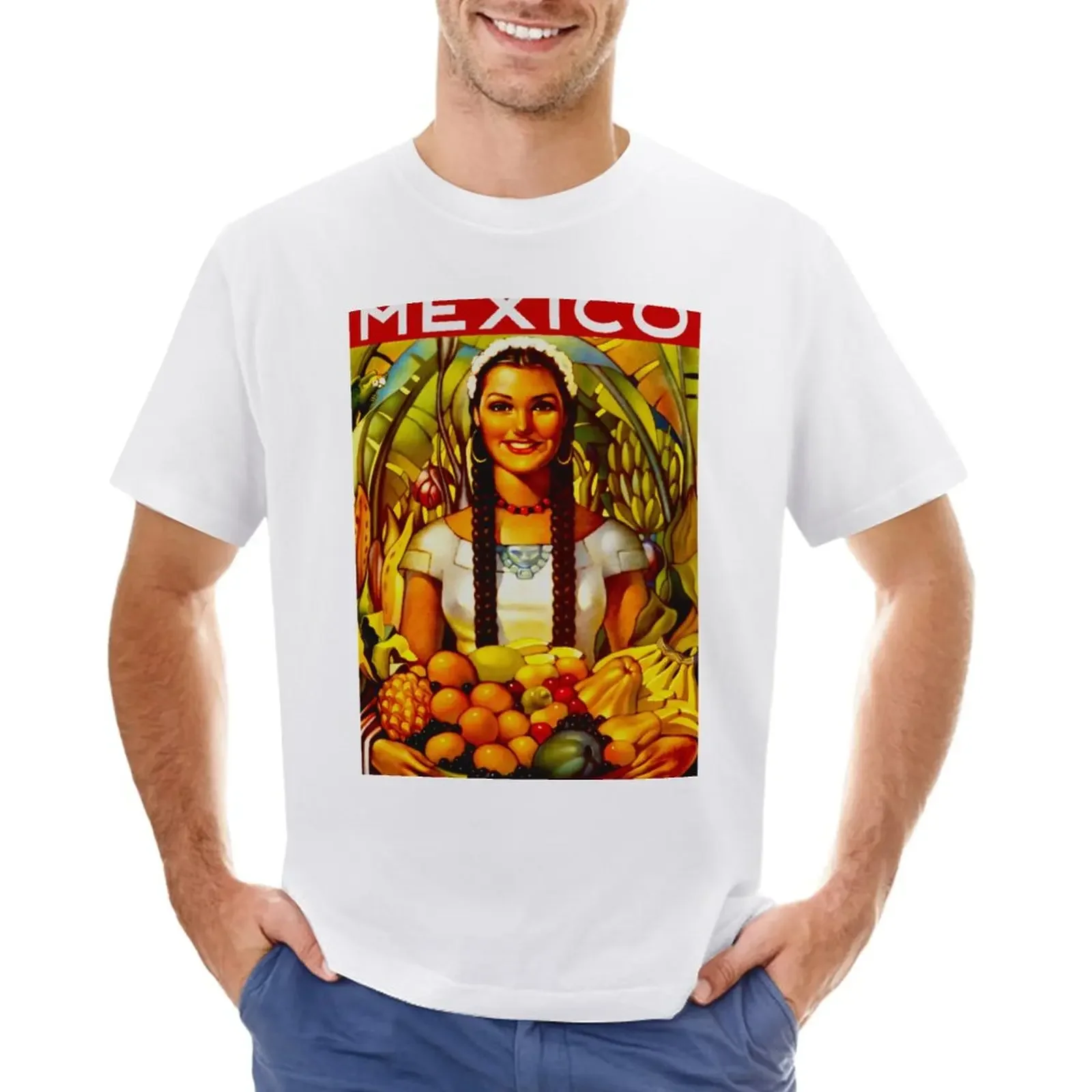 

Vintage Mexico Travel Poster - Fruit T-Shirt kawaii clothes customs cute clothes mens graphic t-shirts funny