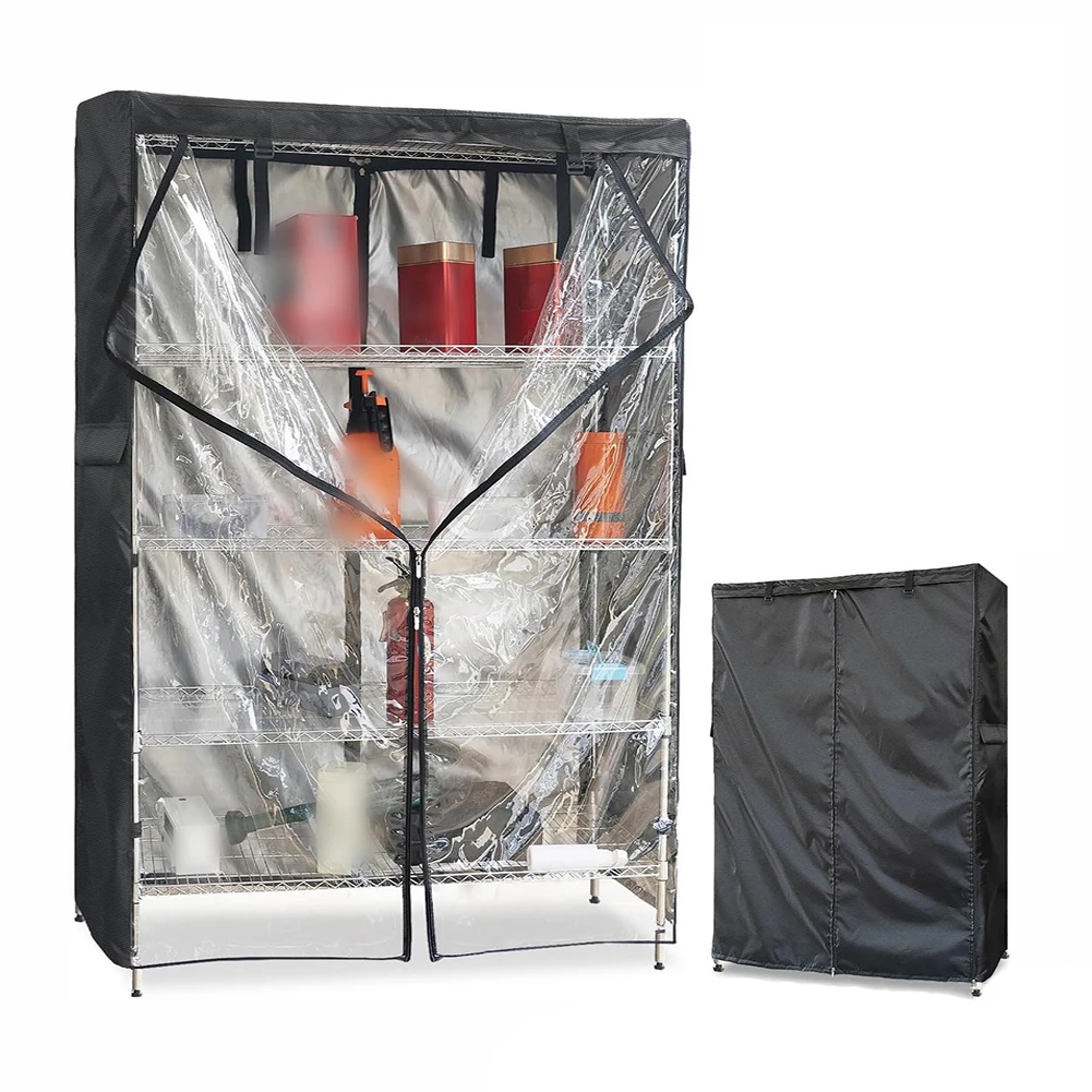 For Outdoor Use Shelf Cover Dustproof Cover Clear Front Zippered Cover Zippered Cover 36 W X 19 D X 62 H Secure Fastening