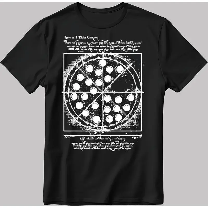 Pizza Slice Figures red white design Short Sleeve T Shirt Men Woman E020