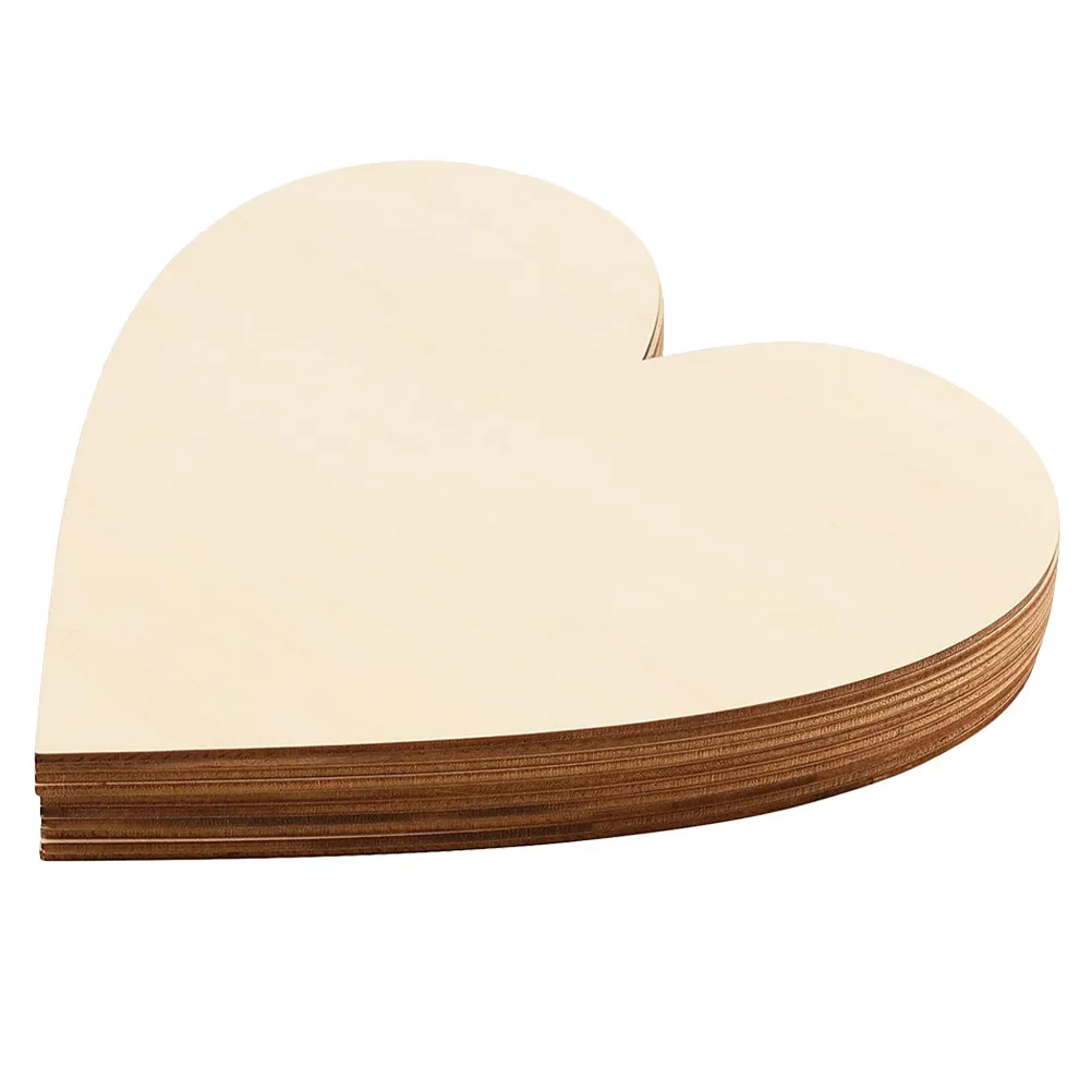 30Pcs Small Wooden Hearts Blank Craft Slices for DIY Valentine Crafts Painting Projects Home Decor Tabletop Ornament