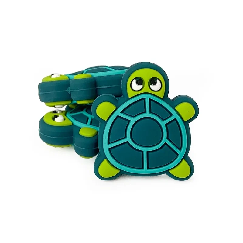 Perles en silicone en forme de tortue, 10 pièces, de qualité alimentaire, pour fabriquer soi-même des bijoux pour nouveau-né