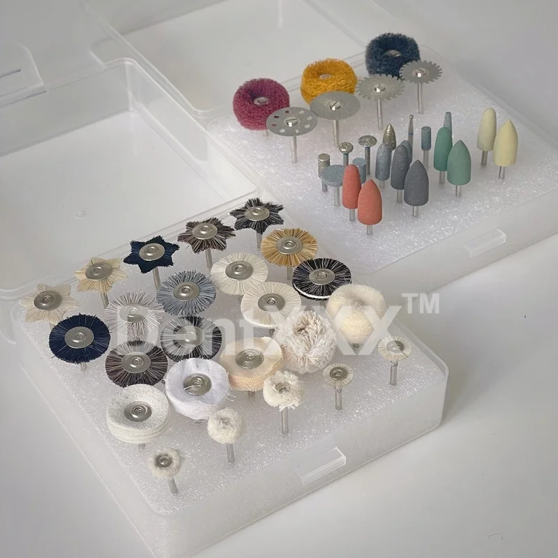 مجموعة أدوات طحن وتلميع مكونة من 51 قطعة، رؤوس وفرش طحن الماس بقطر 2.35 مم، أدوات طحن المختبر