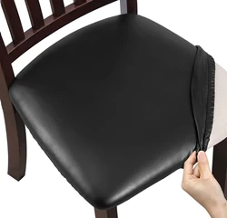 Funda impermeable de PU para cojín de Silla, cubierta extraíble para asiento de comedor y cocina, 1 unidad