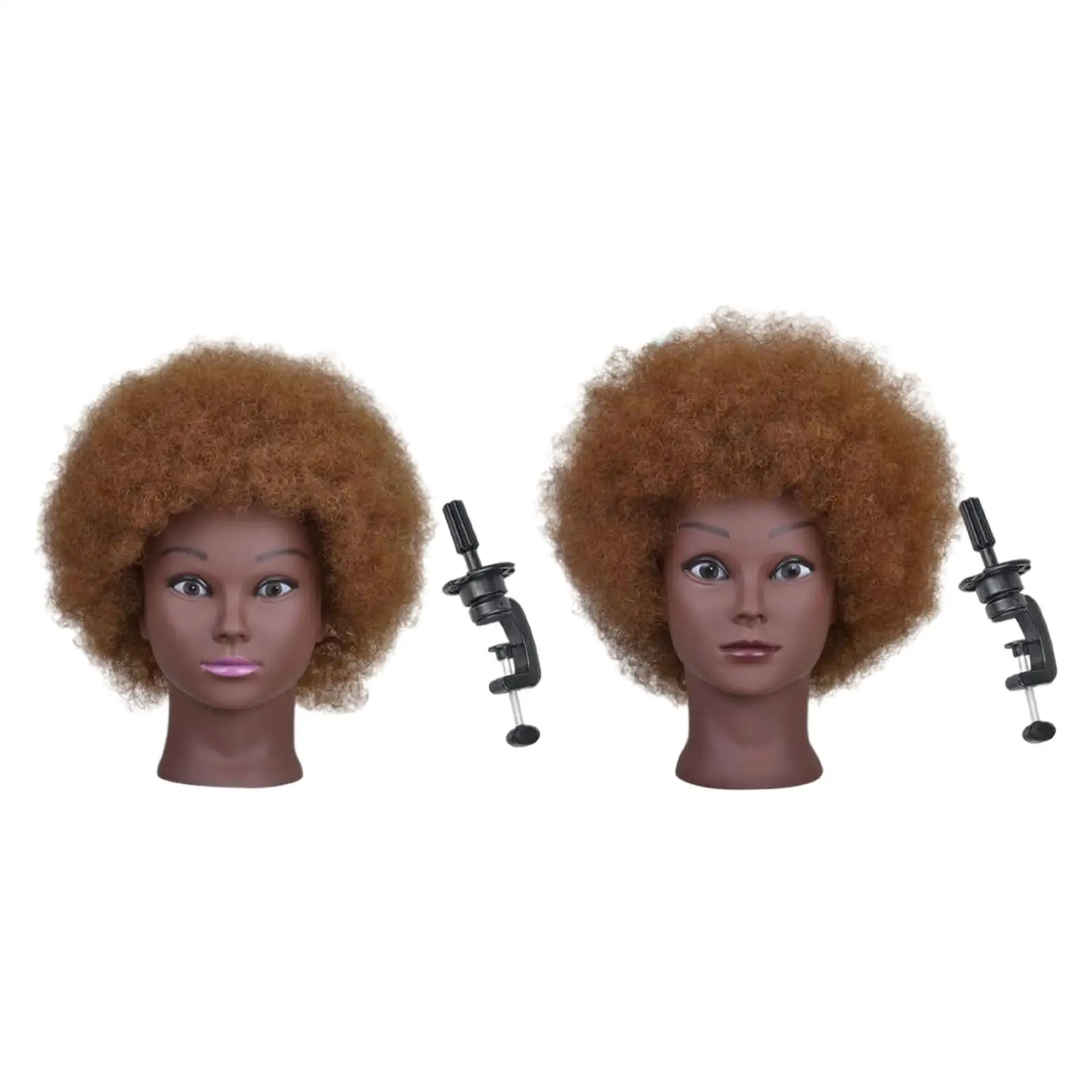 

Real Hair Mannequin Head Afro Hair Professional Soft Manikin Head for Hair Styling Training Teaching Curling Coiling Hairdresser