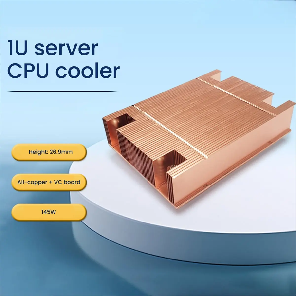 AA80 AM4 AM5 1U Pure Copper Board Server Radiator Itx Ultra-Thin Computer Desktop Wind view 6