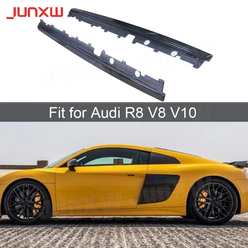 

Carbon Fiber FRP Car Side Skirts Rear Lip Diffuser Body Kits for Audi R8 V8 V10 2017-2020 Side Bumper Extension Car Accessories