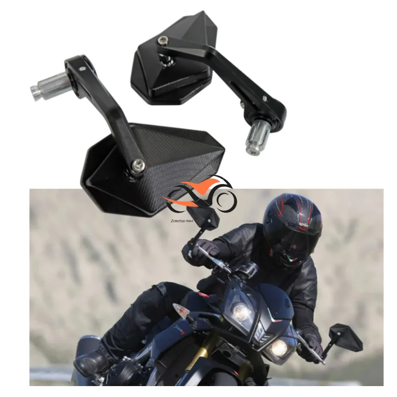 

7/8"Motorcycle Bar End Rearview Mirror Side Mirrors For Ducati Honda CB650R Kawasaki Yamaha MT03 Suzuki SV650 GSXS750 Benelli
