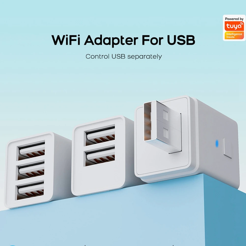 Tuya Zigbee Micro-USB Adaptor Switch 3 Gang Mini USB Power Adaptor APP Voice Control for Alexa Google Alice