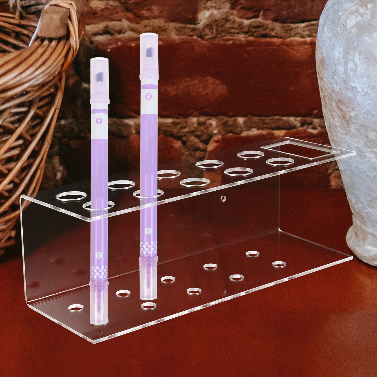 

Pen Holders Acrylic Stationery Organizer Table Marker Storage Multifunction for Desk Classroom Pencil Rack Office