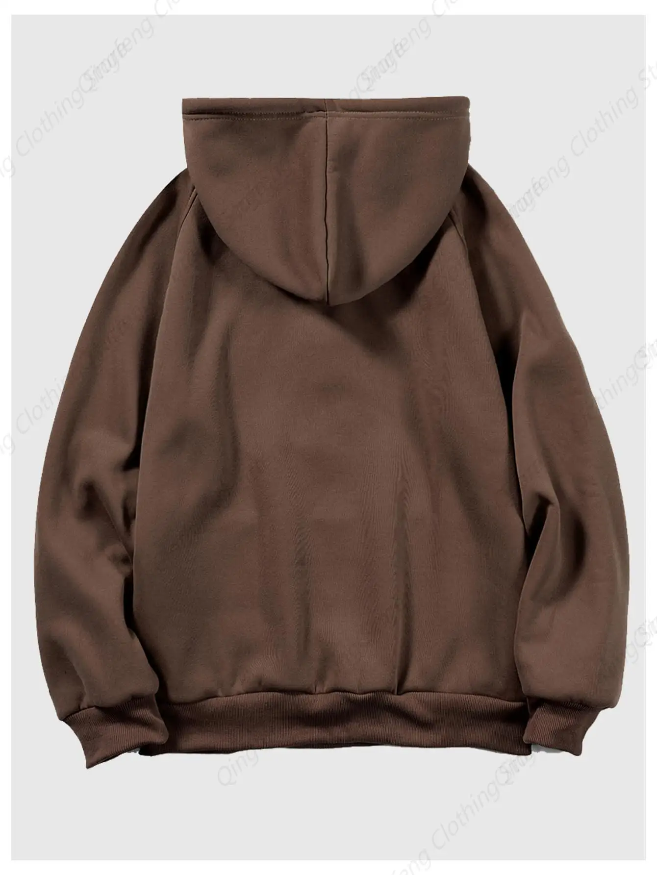 Sudadera con capucha para hombre con estampado gráfico, informal, de manga larga, con capucha, ropa de otoño con bolsillo, color marrón café