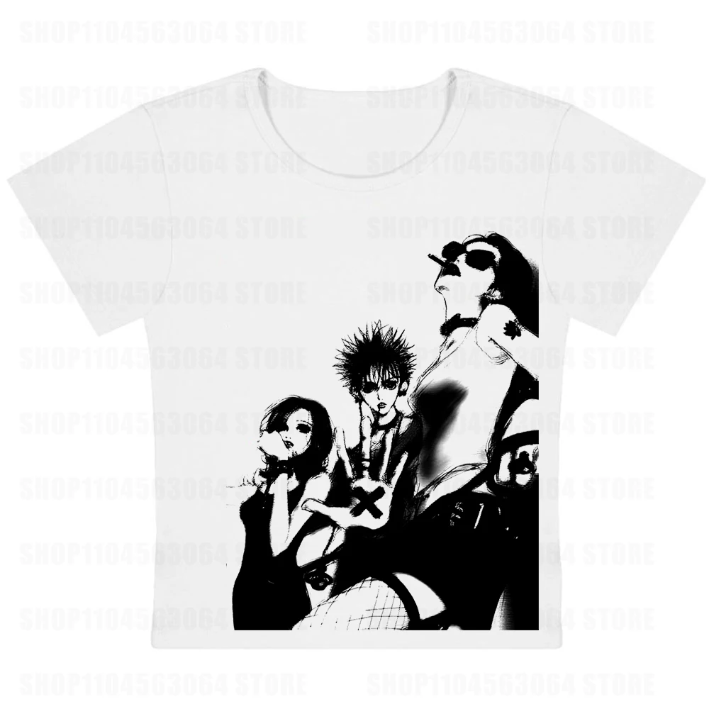 

Anime Graphics Print T-Shirt Tops Y2k clothes Women t shirt Hip hop gothic Harajuku Punk Loose Men Casual Short Sleeve EMO