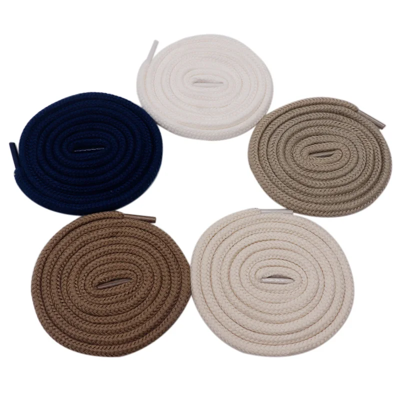 5 Color Polyester Cotton Solid Color Laces Durable High-quality Woven Laces Replace The Round Laces Non-elastic Shoe Accessories