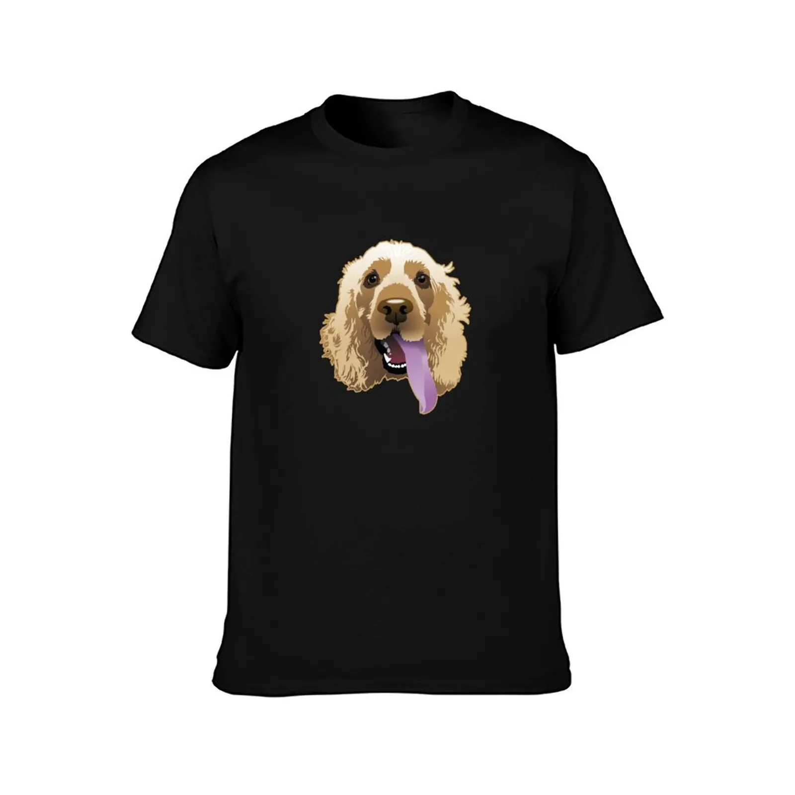 Panting Dog Brandie Golden Cocker Spaniel T-Shirt basketball graphic tees plus size clothes plus sizes slim fit t shirts for men