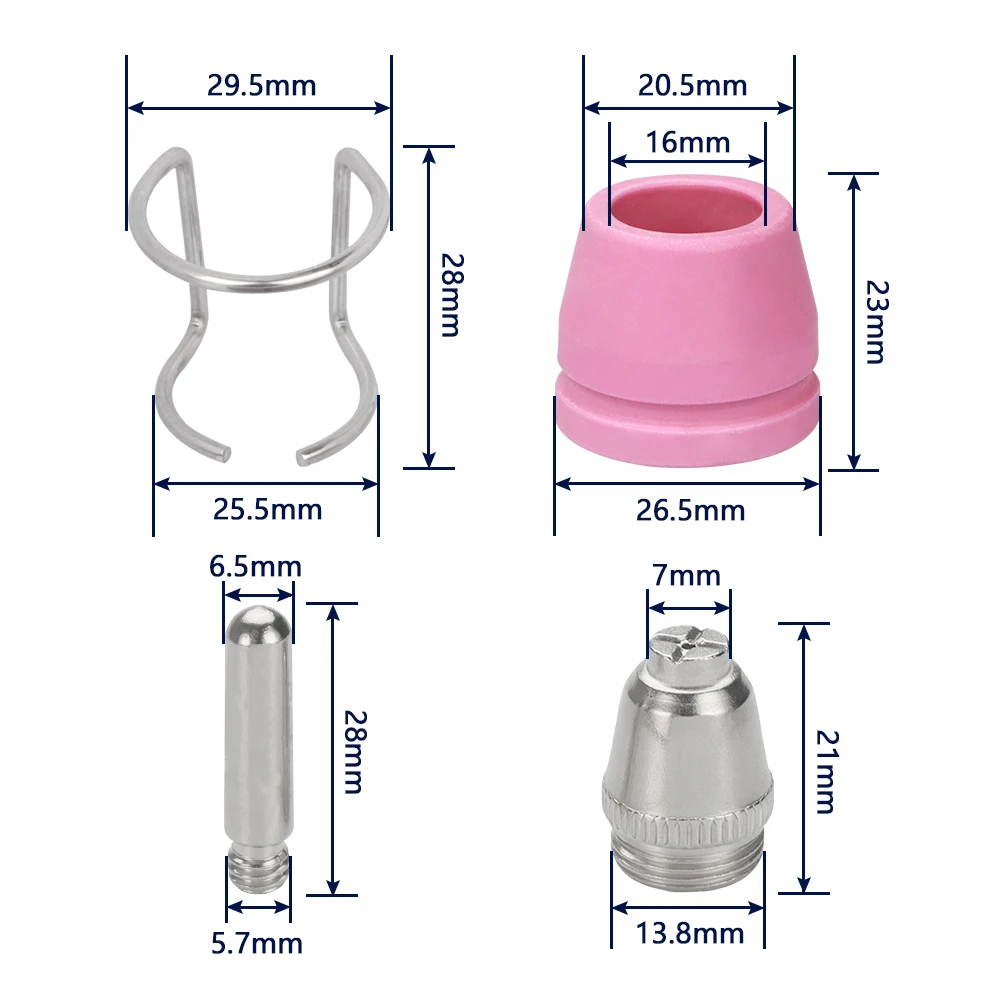 35 pz SG55 AG60 WSD60 consumabili per taglio al Plasma Kit ugello punta elettrodo torcia 60A accessori per macchine da taglio al Plasma