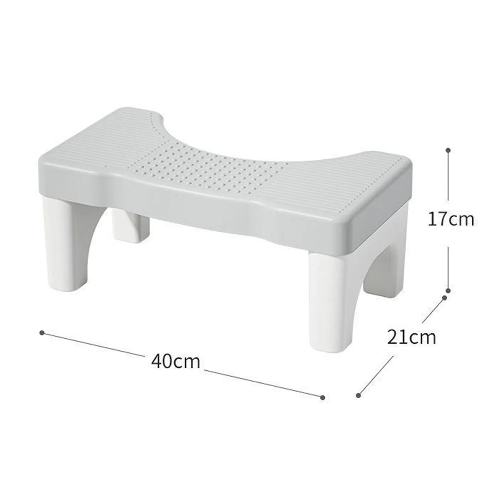 Gray Bathroom Toilet Stool Removable Topper Toilet Stool Gifts for Seniors and Kids