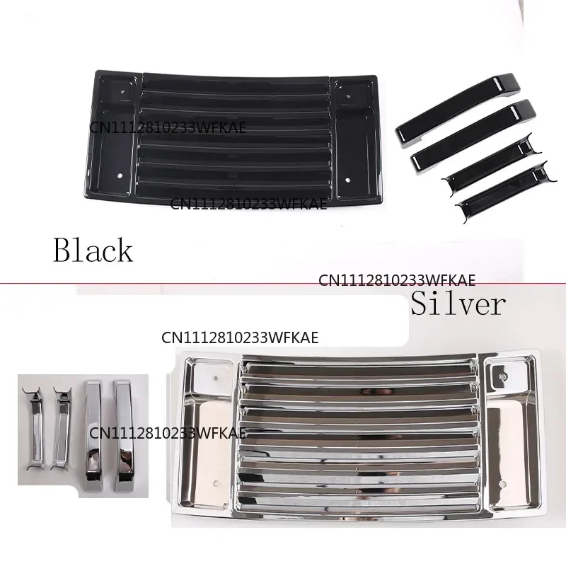 For Hummer H2 2003 2004 2005 2006 2007 2008 2009 ABS Chrome Hood Deck Vent Panel Handle Covers Trim Car Modification Accessories