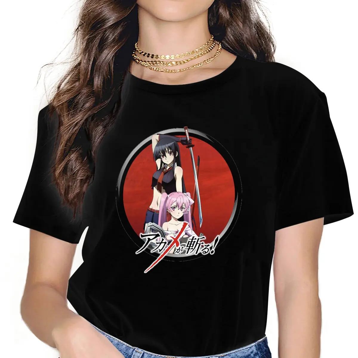 Funart Essential Women Tshirts Akame Ga KILL Aesthetic Vintage Female Clothing Loose Graphic Tops