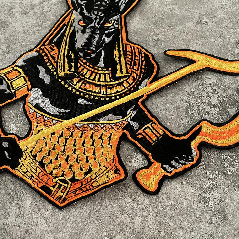 Soldier Large Embroidery Patch Personality Jacket Back Motorcycle Biker Clothes Decoration Badge DIY Hand Sewing 24*26CM