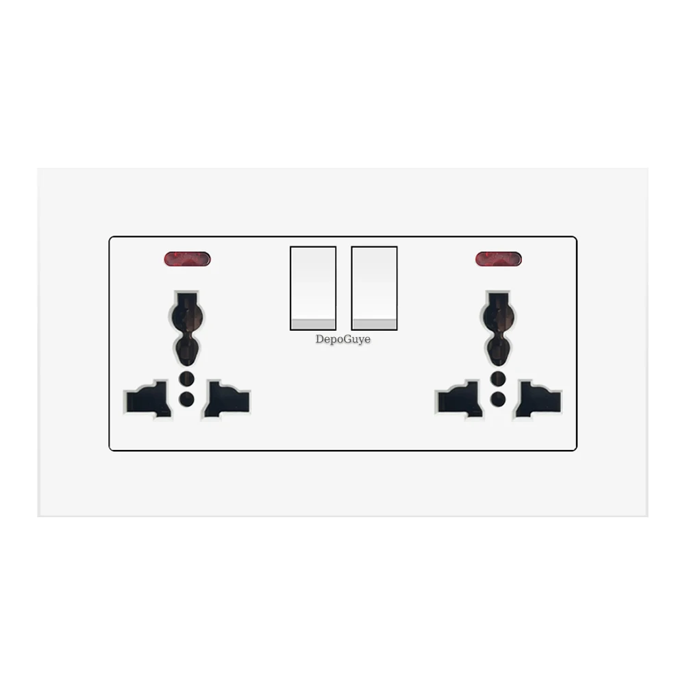 Enchufe tipo C de 18W, toma de corriente Universal de 5 pines de carga rápida, enchufe de pared doble de 3 pines, cargador USB tipo c de 5V 3.1A AC 110-250V