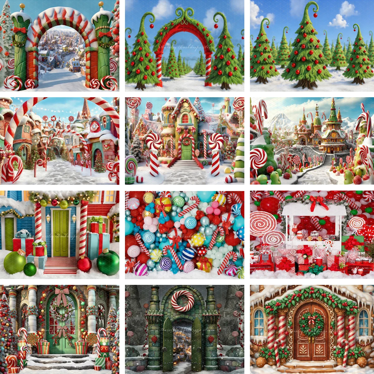 cenario-fotografico-de-vila-natalina-com-arco-de-bengala-doce-casa-de-gengibre-e-neve-para-retratos-de-festa-de-natal-adereco-para-estudio-fotografico
