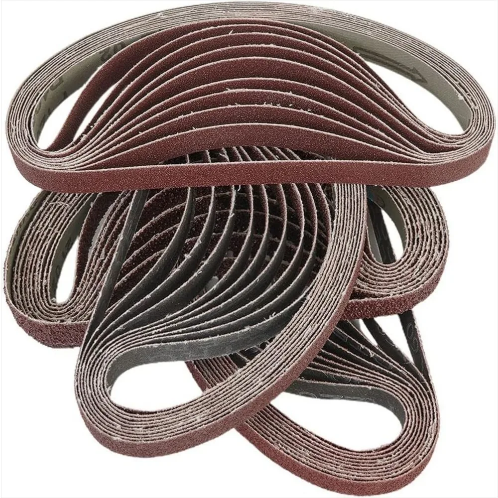 120 pezzi di nastri abrasivi da 10 x 330 mm, assortiti in diverse grane (60/80/120), nastri abrasivi in ossido di alluminio per levigatrici a nastro – ideali per legno, metallo e rimozione di vernice.