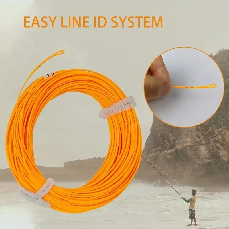 Aventik 100FT Schwimmende Fliegenfischschnur WF1F WF9F Gewicht nach vorne mit Schnur-ID PVC Geflochtener Kern für reibungsloses Würfeln bei Forellen-, Barsch- und Lachsfischen – Detail 3