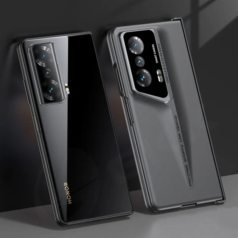 Magnetic Hinge Blade Armor Style Case For Honor Magic VS With Front Glass Camera Protective Matte Hard Cover For Magic VS Case