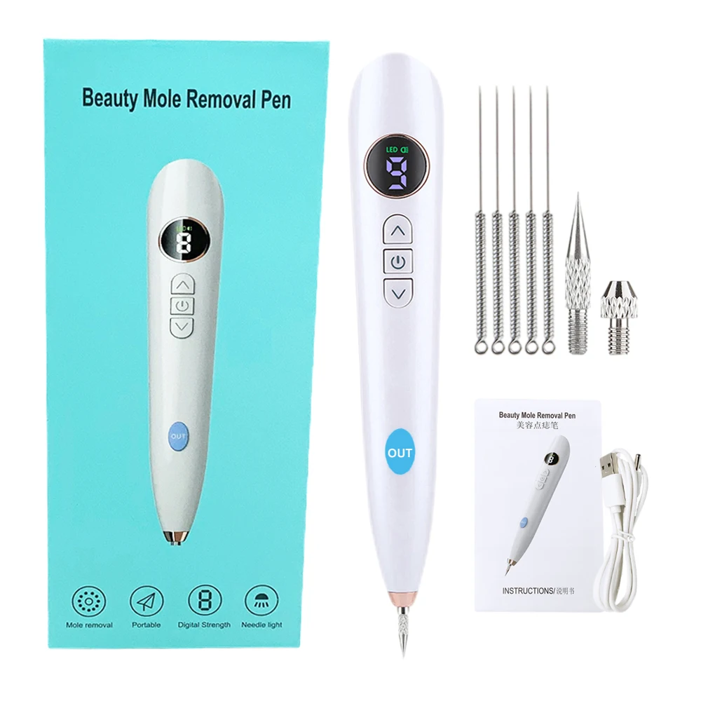 Skin Tag Remover Elektrische Skin Tags Verwijdering Donkere Vlek Mol Remover Pen Sproet Wrat Tattoo Nevus Zwarte Vlekken Laser Plasma Pen