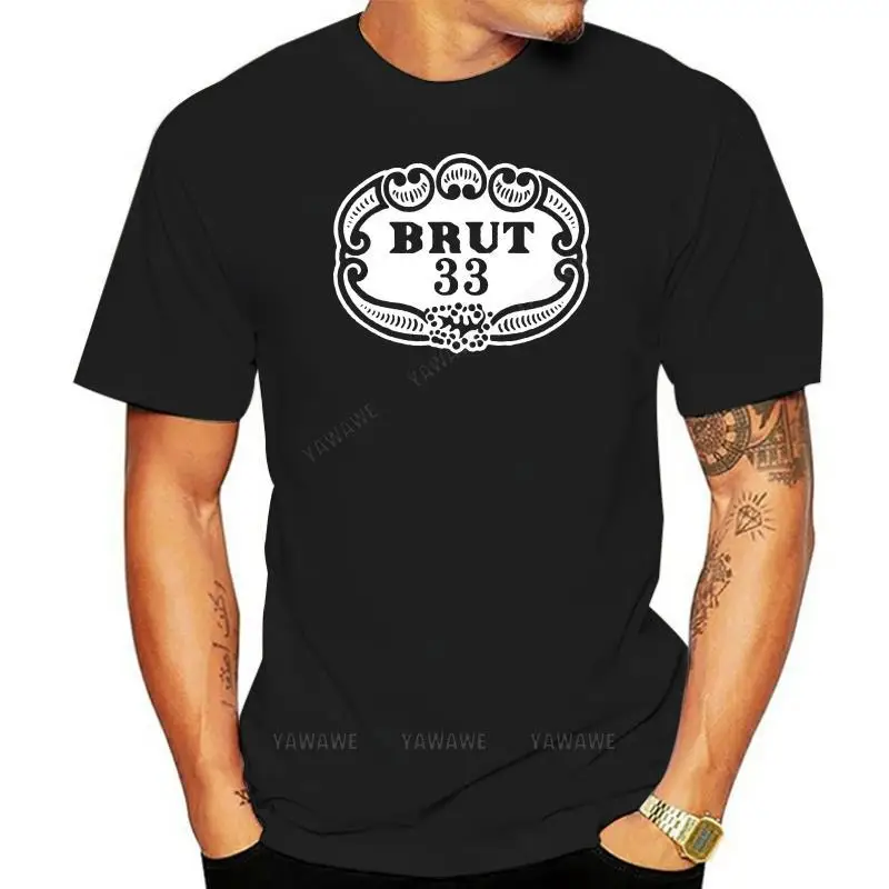 Men summer O-neck t-shirts Brut 33 T-shirt Tee Cologne Hai Karate After Shave 70s Retro Gift New From US casual brand tee shirt