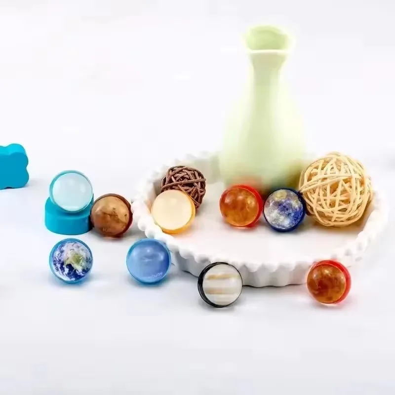12pcs Planet Elastic Ball Children Bouncy Ball Toy Rubber Indoor And Outdoor Toys  Starry Sky Elastic Ball Juggling Jumping Ball