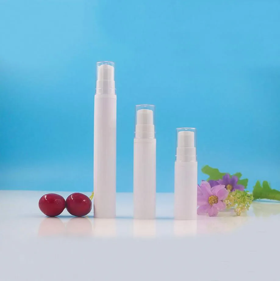 

Пластиковый безвоздушный флакон 15 мл, белый корпус, белый дозатор, прозрачная/белая крышка для лосьона/эмульсии/сыворотки/тоника/жидкости для глаз, упаковка для ухода за кожей
