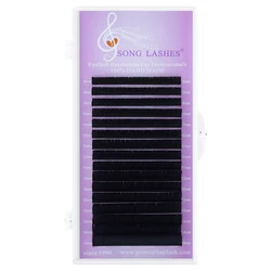 SONG LASHES Wholesale 16 Rows Lashes Glossy/Matte Dark Black Classic Individual False Eyelash Extension Makeup Tools