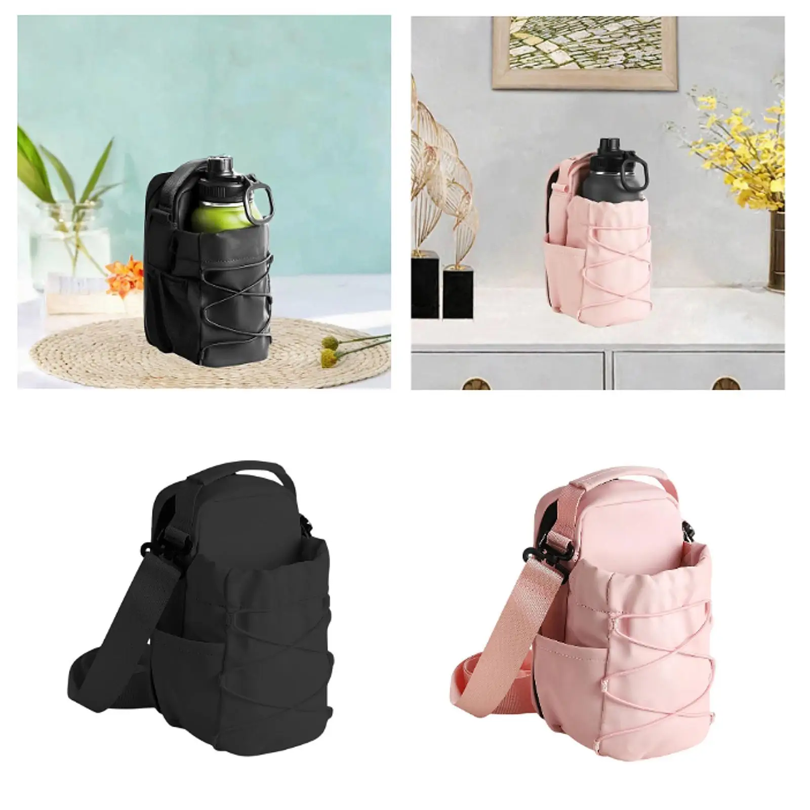 Water Bottle Gym Bag Water Bottle Holder Gym Accessories Multipurpose Sling Water Bottle Bag Workout Bag for Walking