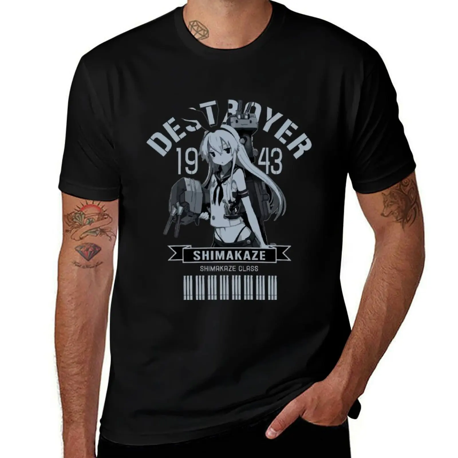 

Футболка Shimakaze, мужская повседневная футболка для мужчин