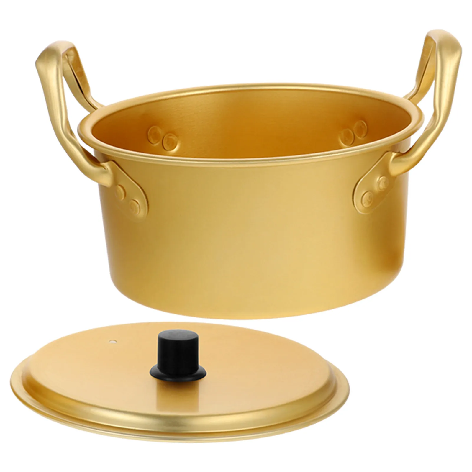 

Gas Soup Pot Food with Cover Stew Lid Household Cooking Yellow Aluminum Deep Stock
