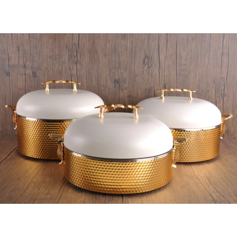 Plain muslin 3.5 liters + 4.5 liters + 5.5 liters luxury food warmer 3PCS food storage and preservation set
