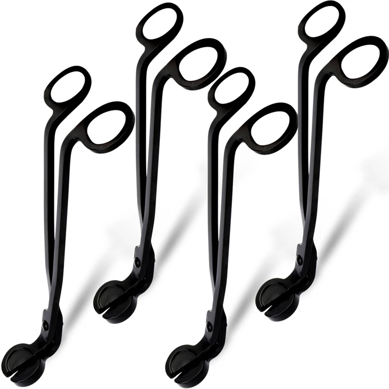 

4 Pack Candle Wick Trimmer Stainless Steel Wick Clipper Cutter Black Wick Candle Scissor Candles To Cut Spent Wicks