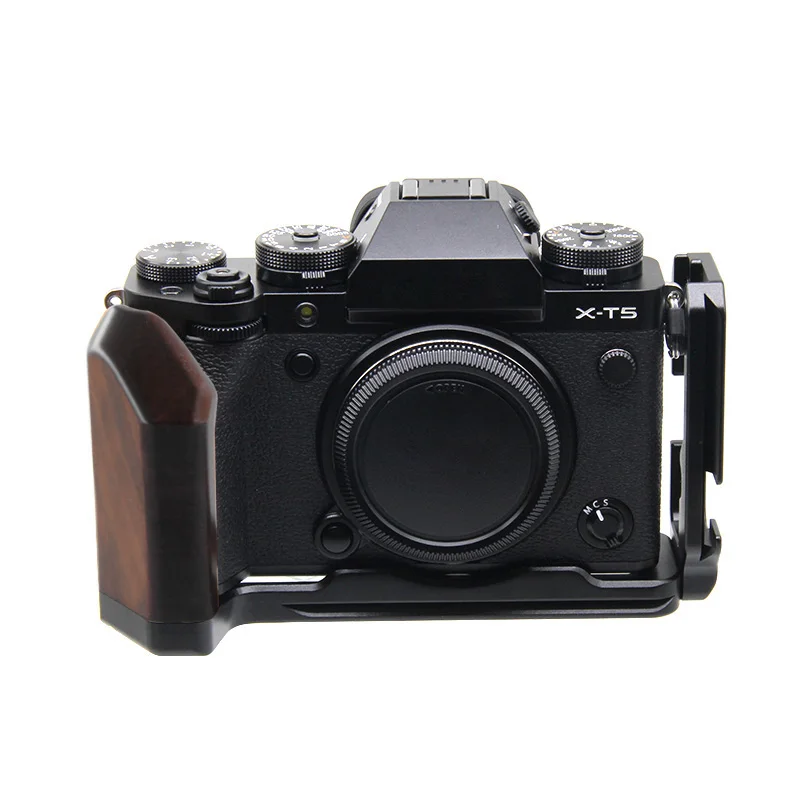 CozyShot Wooden Extension Camera L Bracket Hand Grip Holder for Fujifilm Fuji X-T5 XT5