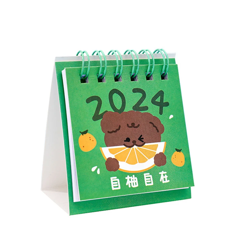 2024 Desktop Small Table Calendar Student Desktop Small Decoration Daily Clock In Self Discipline Small Calendar
