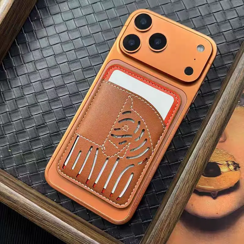 휴대폰 케이스 뒷면에 부착하는 마그네틱 카드 지갑 카드 홀더, 시리즈 17, 16, 15에 적용 가능.