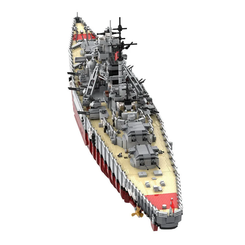 7188PCS MOC WWII Bismarck Warships Building Blocks Kit Battleship Assembled Constructor Model for Display Kids Adults Toys Gifts
