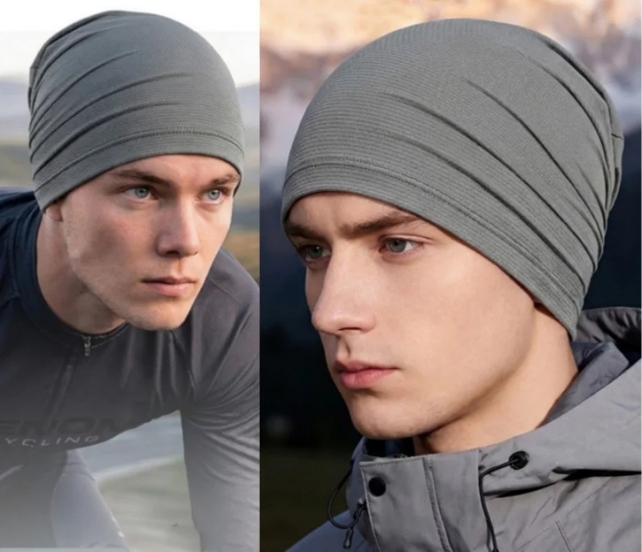 Summer Cycling Under Helmet Liner Headscarf Absorb Sweat Hat Breathable Quick Dry Beanie Cap Sports Running Hiking Head Wrap Hat
