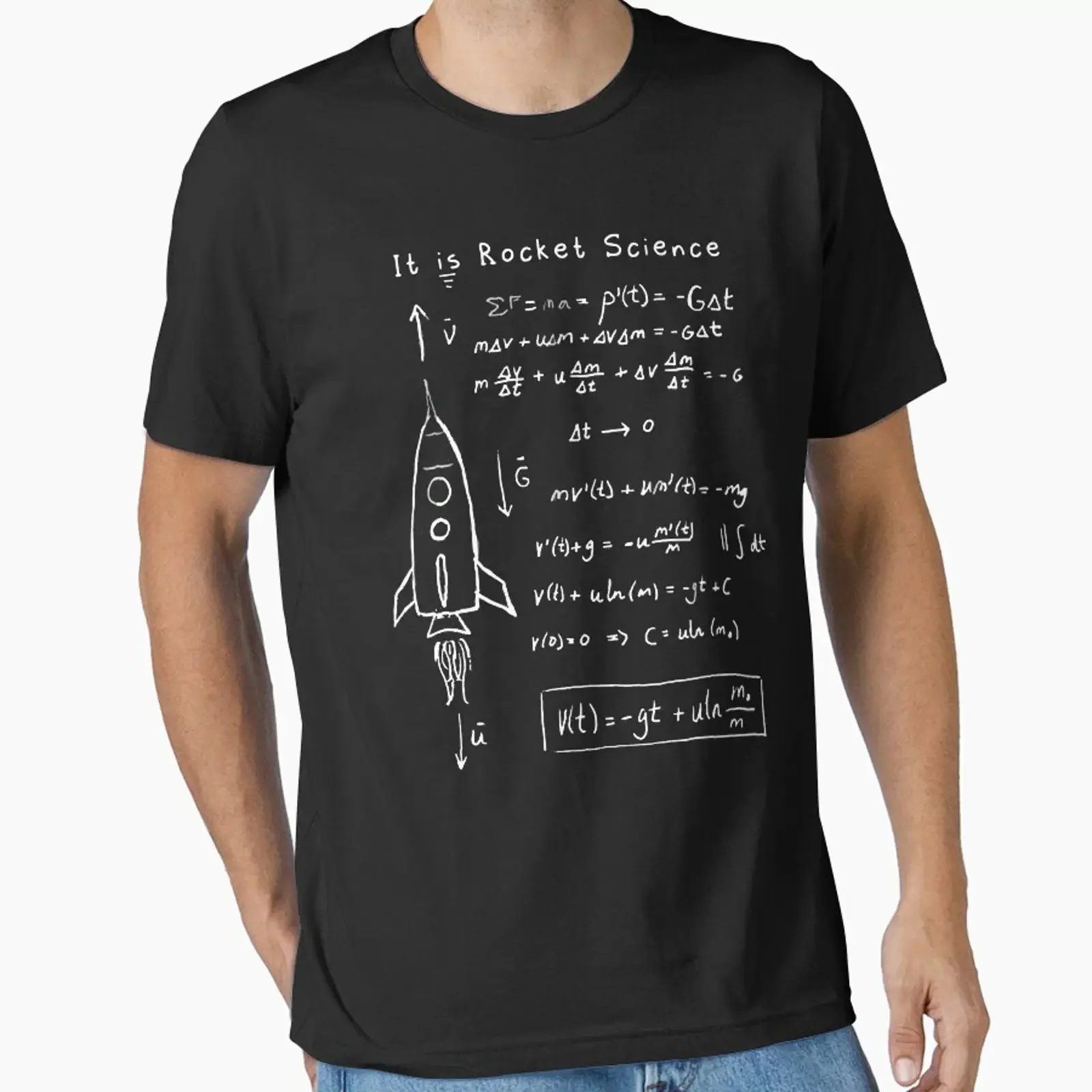 Astrophysik, Rakete, Luft- und Raumfahrt, Wissenschaft, Kunst, unverzichtbares T-Shirt, Vintage-Stil, gewaschen, weich, vielseitig, atmungsaktiv, lässig, leicht
