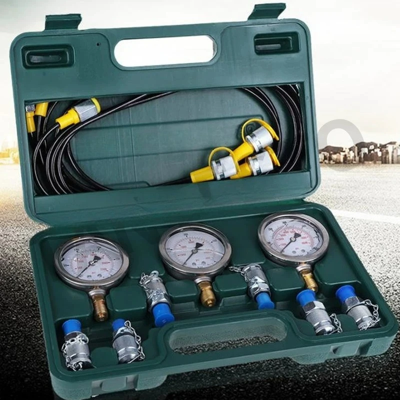35ED Hydraulic Pressure Test Kit 250/400/600bar Gauge Set For Excavator Construction Machinery