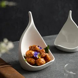 Style Chinese Dishes, Commercial Tableware, Exquisite and High end Chinese Style Zen White Hotel Restaurant Creative Dishes