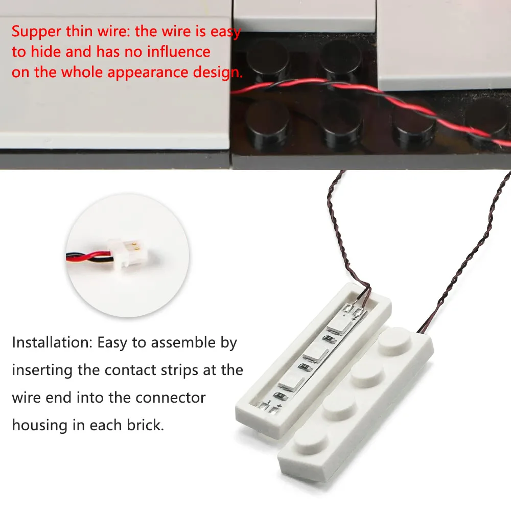 LYBMTWF 20pcs 1×4 LED DIY Lighting kit, LED Light Brick, Compatible with Lego Building Block 3710