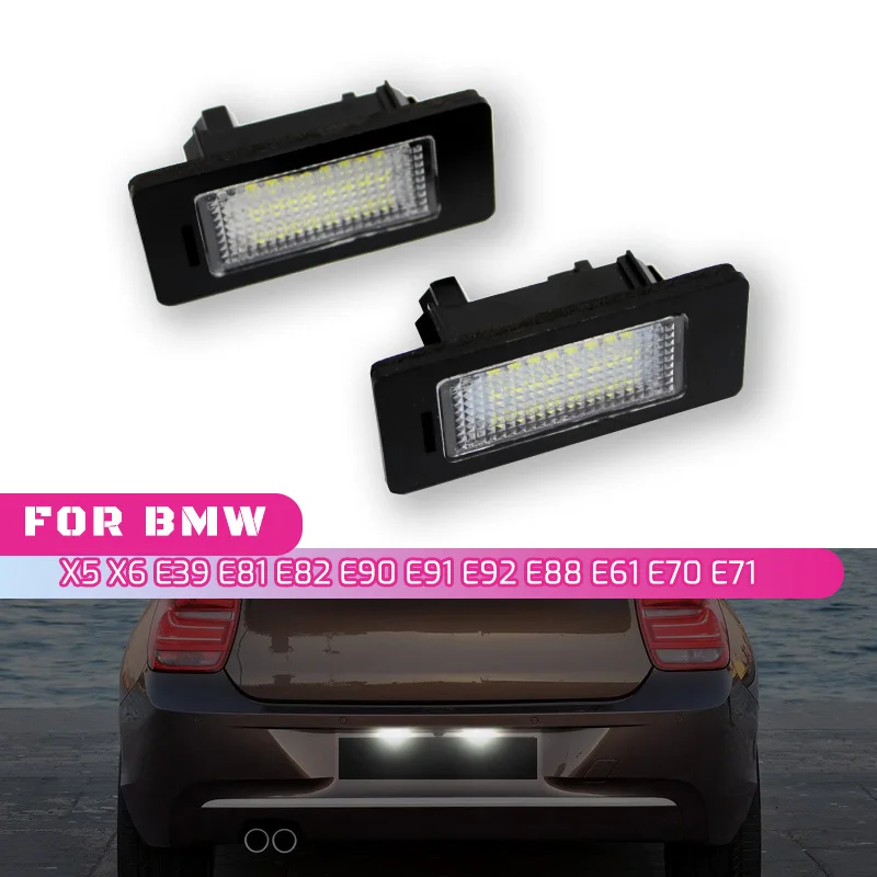 LED License Number Plate Lamp Car Light No Error for BMW 1 3 5 Series  E39 E60 E90 E91 E92 E61 E70 E71