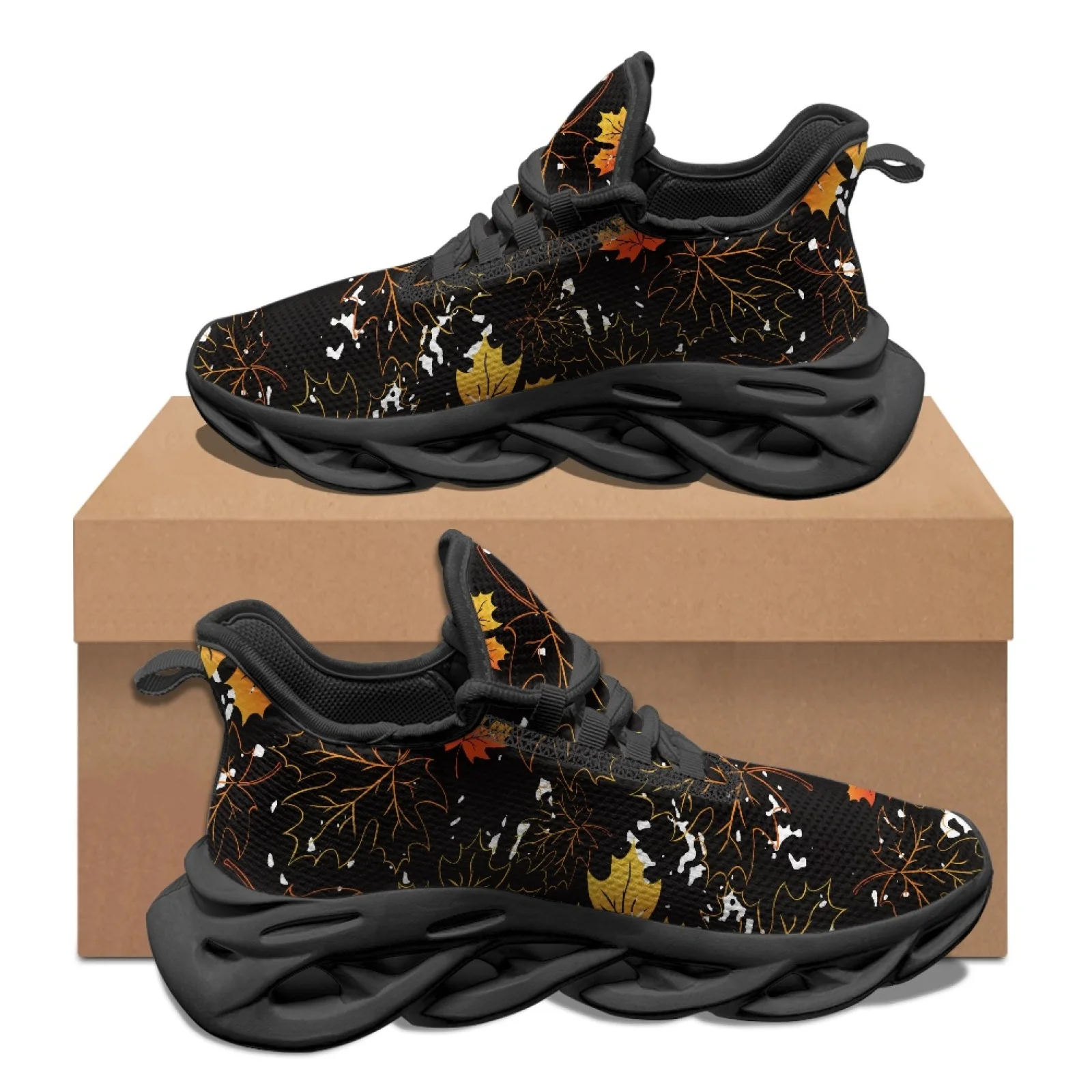 PENSTROLL PENSTROLL Maple Leaf Lace-Up Tennis Sneakers Running Shoes for Students New Trend Casual Wear All Season