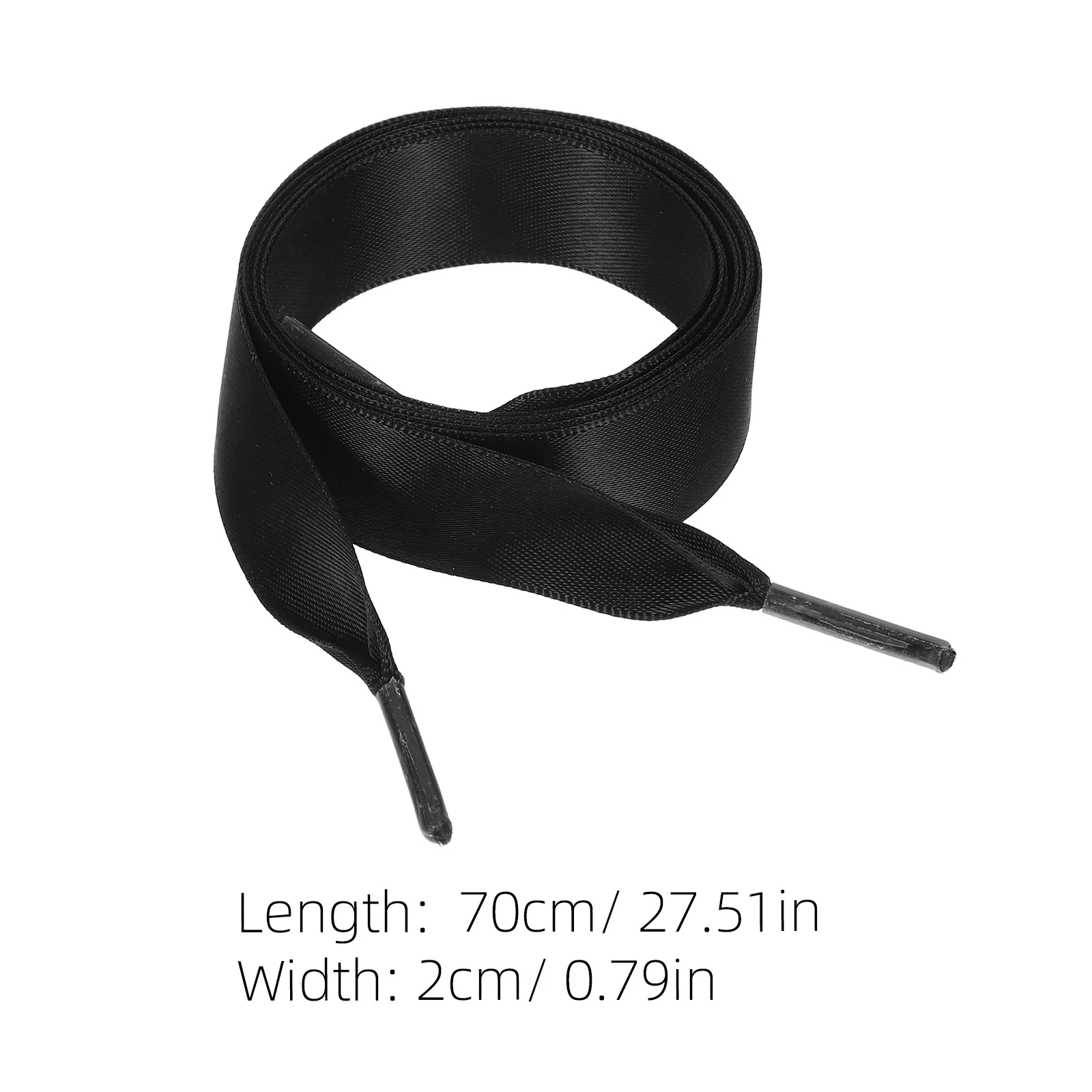 0.7m fita de seda preta cadarços planos moda sapato cordas leves para sapatos femininos decoração projetos diy fita sapato